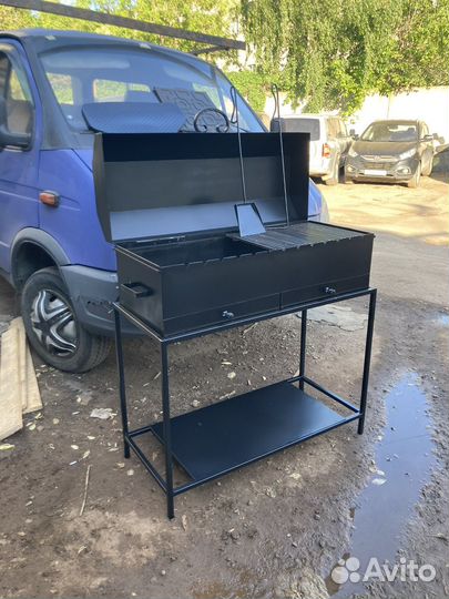 Мангал с печью под казан