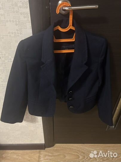 Пиджак синий для девочки 122