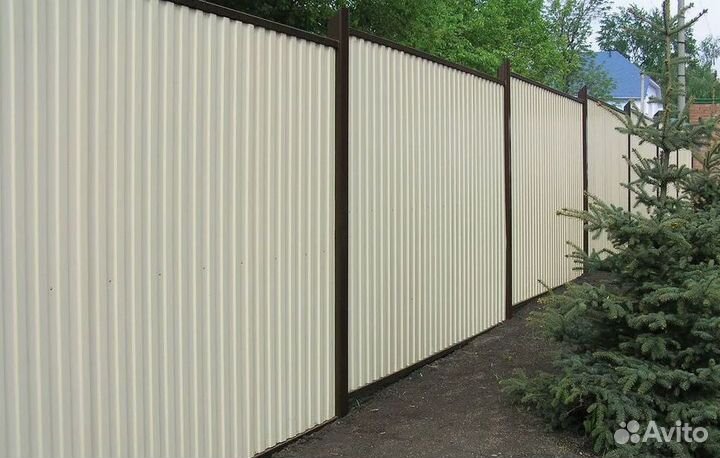 Забор из профнастила замер бесплатно быстро