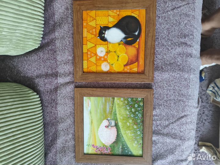 Две картины в детскую 25.5*25.5