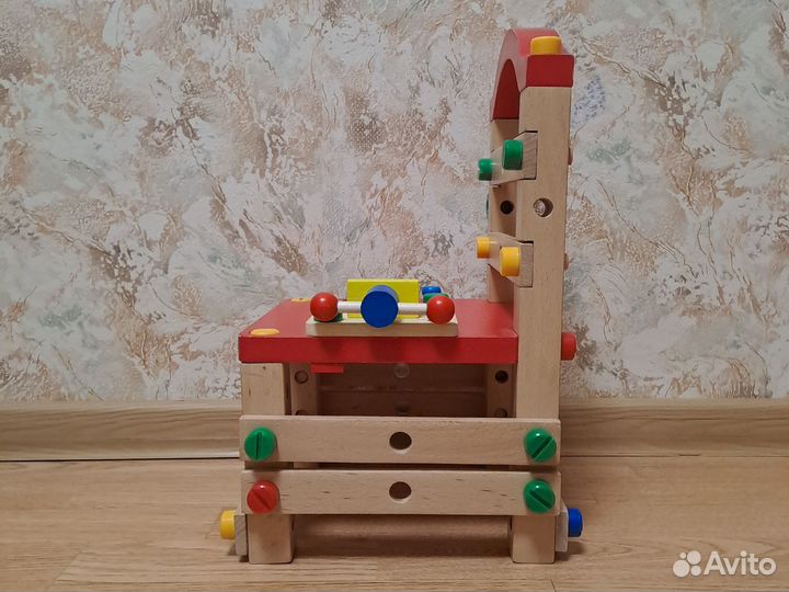 Детский конструктор деревянный стул стульчик