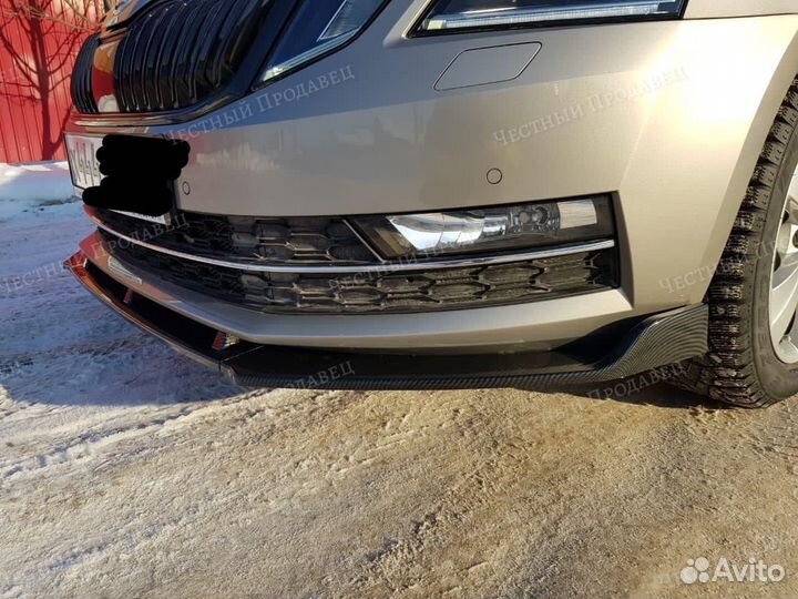 Губа шкода октавия а7 / Сплиттер skoda octavia A7