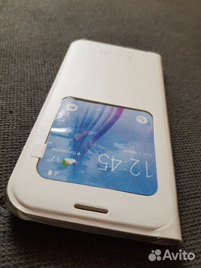 Чехол-книжка S-View для Samsung Galaxy S6 (белый)