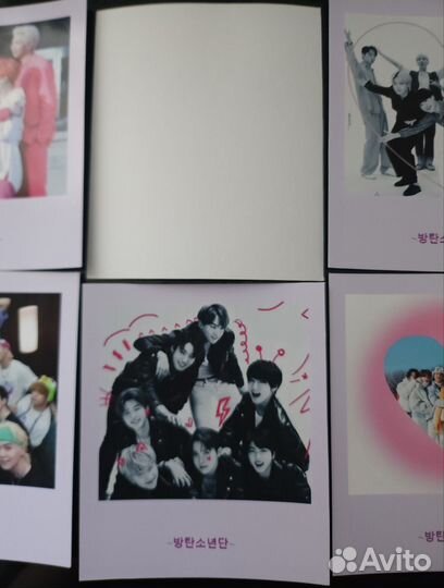 BTS Набор фото в стиле полароид(8шт.)