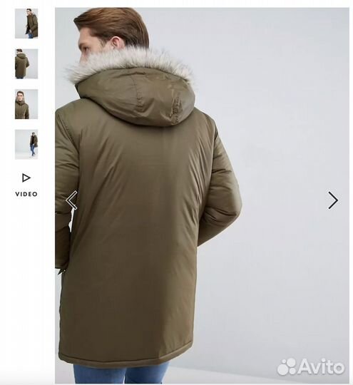 Куртка цвета хаки мужская French Connection Parka