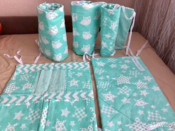 Новые бортики в кроватку и кармашек