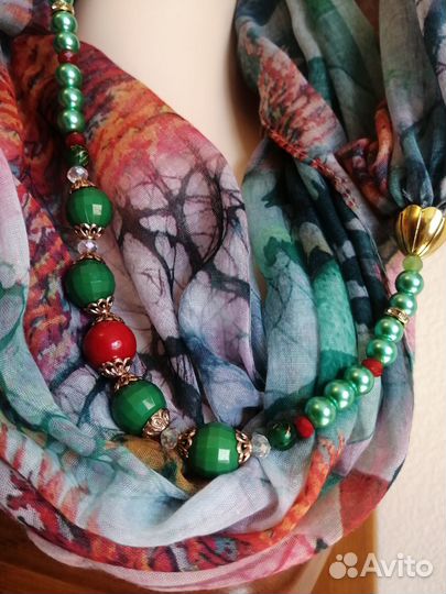 Шарф - колье Бусы