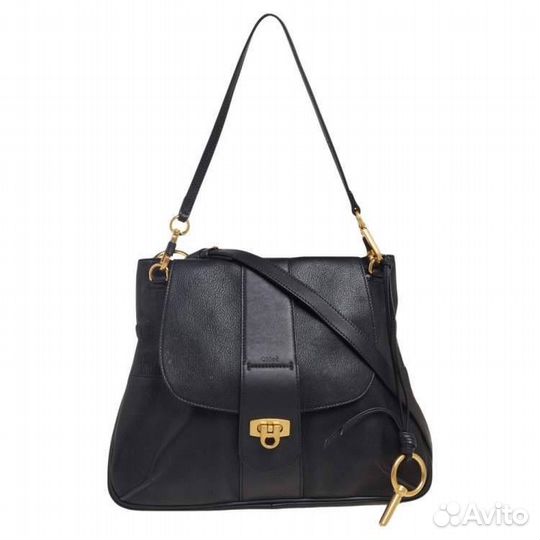 Chloe Black Leather Lexa Shoulder Bag