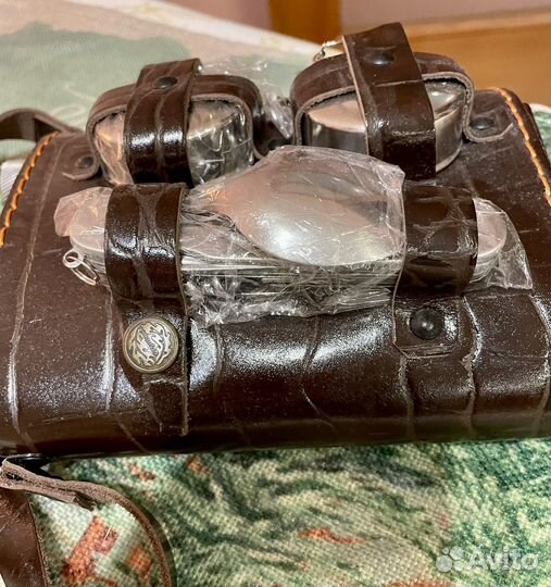 Фляга в кожаном чехле, 0.7 л