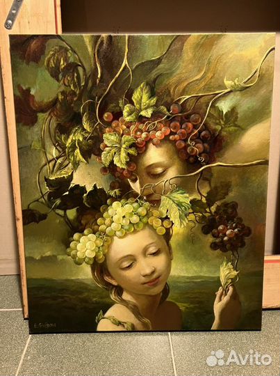 Картина с багетом Елена Флёрова - поцелуй