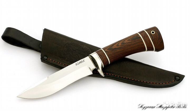 Нож Варан elmax мельхиор наборная венге