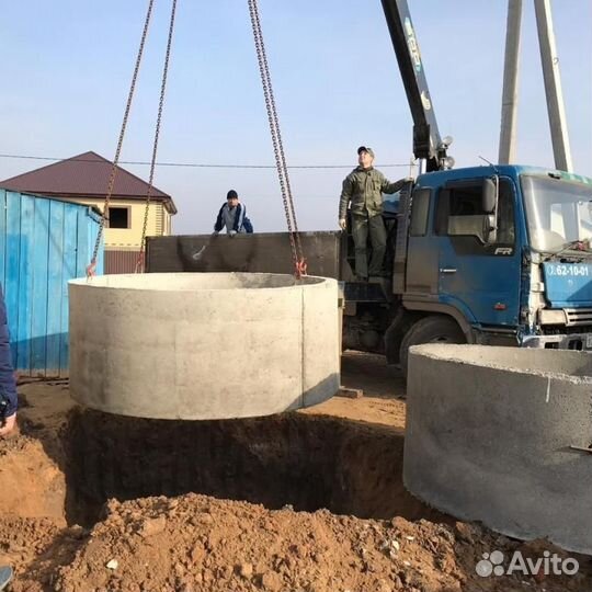 Кольца жби, крышки днища Септик под ключ