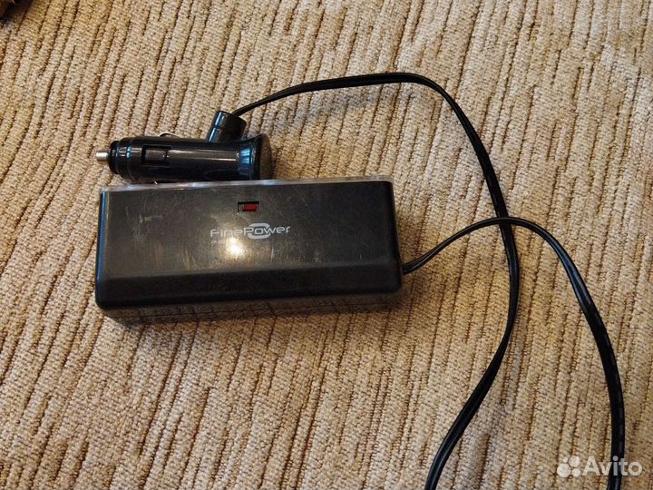 Разветвитель прикуривателя с usb Finepower