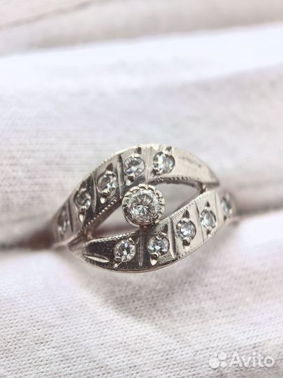 Золотое кольцо СССР с бриллиантами 583/4.9/17