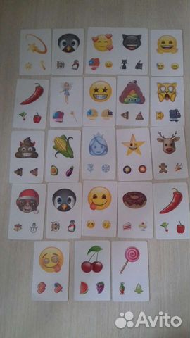 Карточки-наклейки эмоджи,цена за все