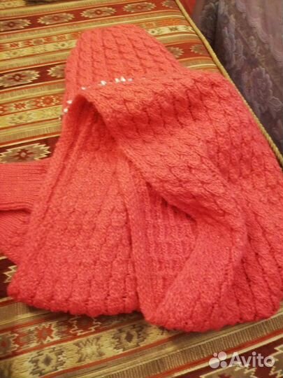 Комплект шапка и варежки