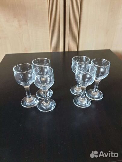 Рюмки коньячные, набор 6 шт, новые