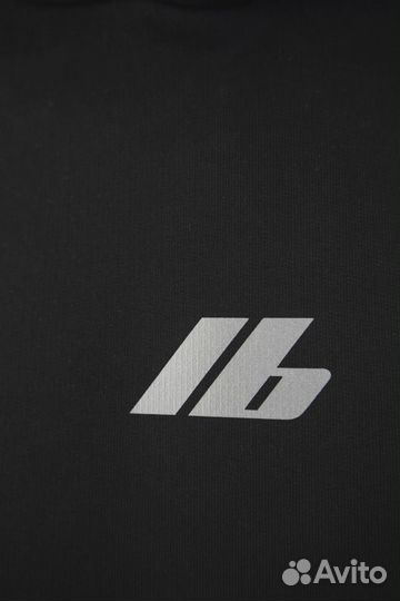 Balenciaga худи чёрное, лого-надпись 304922