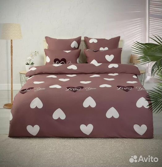 Постельное белье сатин евро