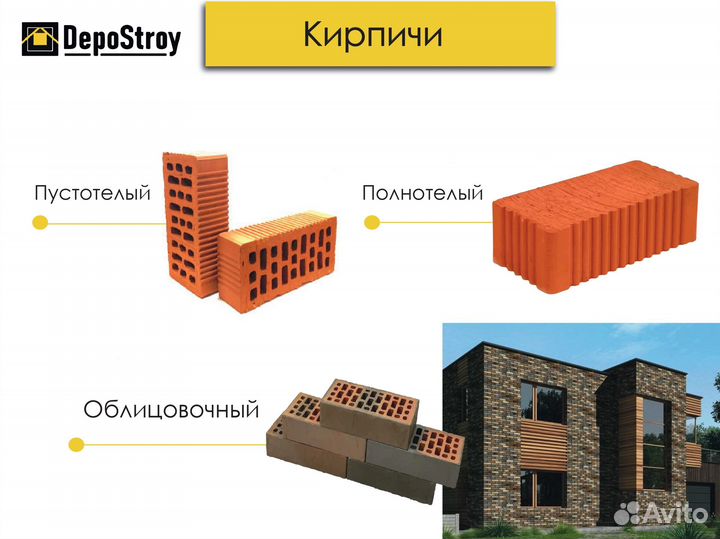 Кирпич лицевой 1 нф