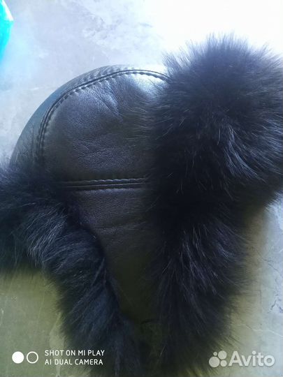 Шапка ушанка натуральный мех женская