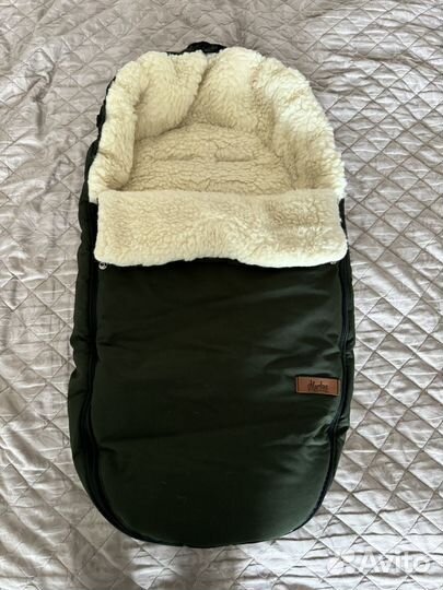 Зимний конверт в коляску на овчине