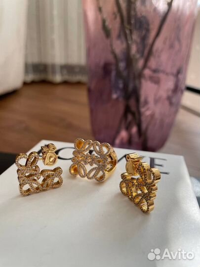Серьги и кольцо loewe новые