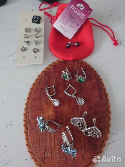 Серебряные серьги с натуральным жемчугом