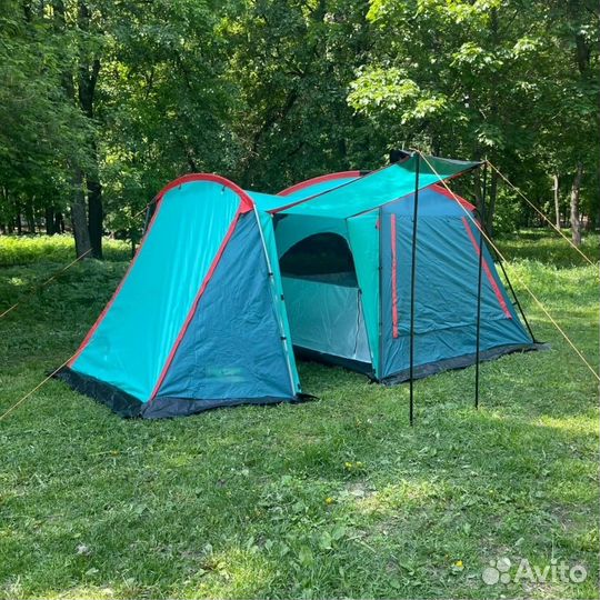 Кемпинговая палатка с большим тамбуром и навесом
