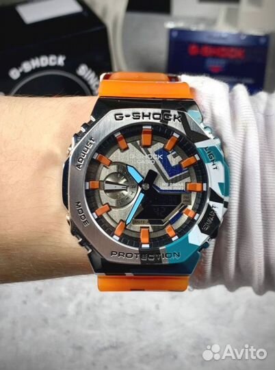 Часы G-Shock 2100 оранжевые