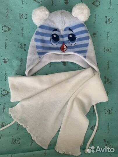 Комплект Шапочка/Шарф 46-48