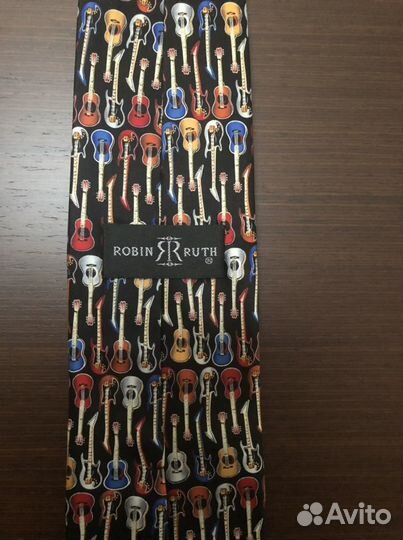 Галстук новый гитара 100 шёлк Robin