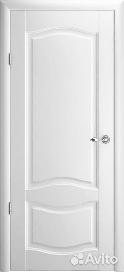 Межкомнатная дверь Лувр-1 глухая белый 700x2000