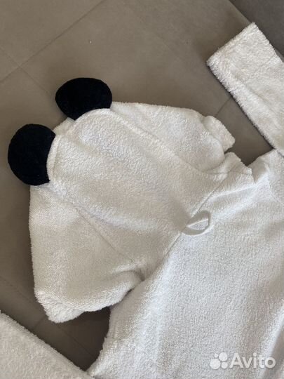 Детский махровый халат с пандой Fluffy Bunny