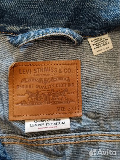 Куртка и рубашка джинсовые Levi's xxxl