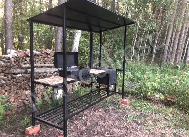 Кованные мангалы с крышей