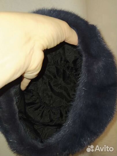 Норковый берет мягкий