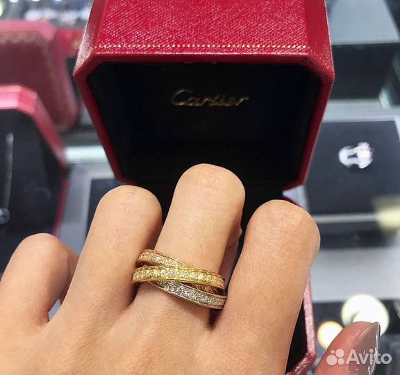 Золотое кольцо Cartier 8 гр 1.5 ct