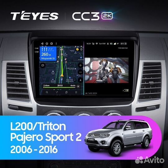 Магнитола Teyes CC3 2K 4/64 Mitsubishi L200