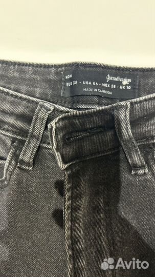 Джинсы stradivarius mom slim 38