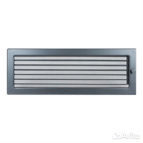 Вентиляционная решетка 170х480 мм. графит с жалюзи