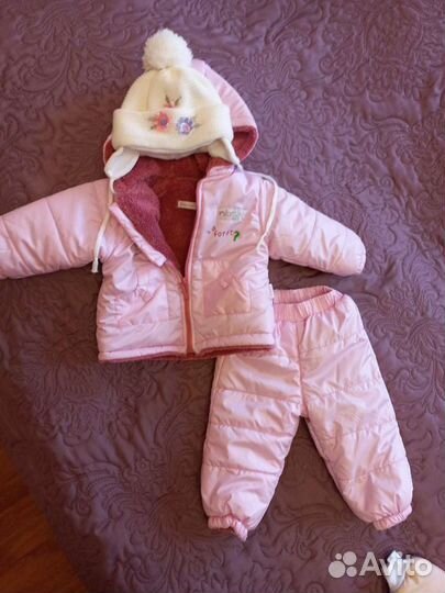Зимний костюм для девочки 68-74