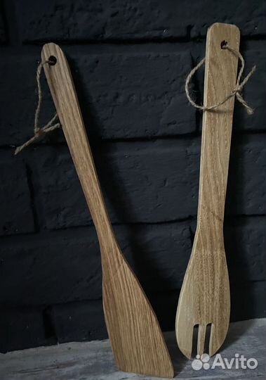 Набор лопаток для кухни. Дуб