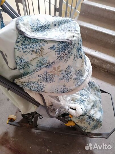 Детские санки коляска