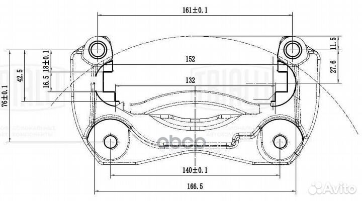 Скоба суппорта для а/м Toyota RAV 4 (06) /Auris