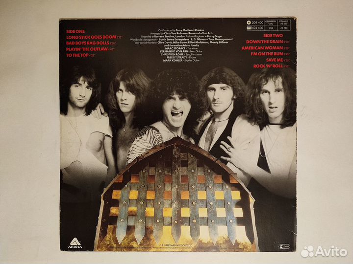 LP Krokus - One Vice AT A Time Germany Arista 1982