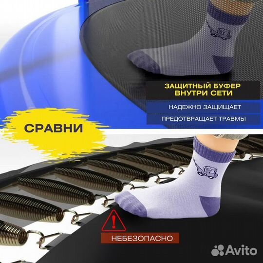 Батут с защитной сеткой 