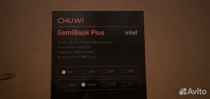 Ноутбук chuwi gemibook plus 8/256