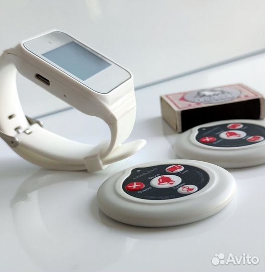 Кнопка вызова официанта Слим в ассортименте, часы