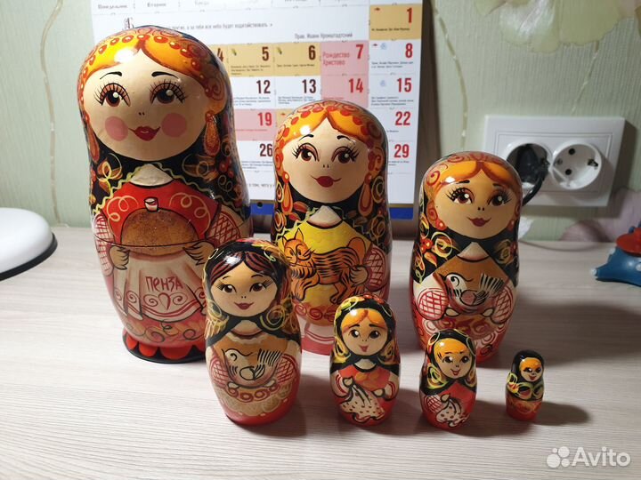 Матрешка 19 см (7 мест)